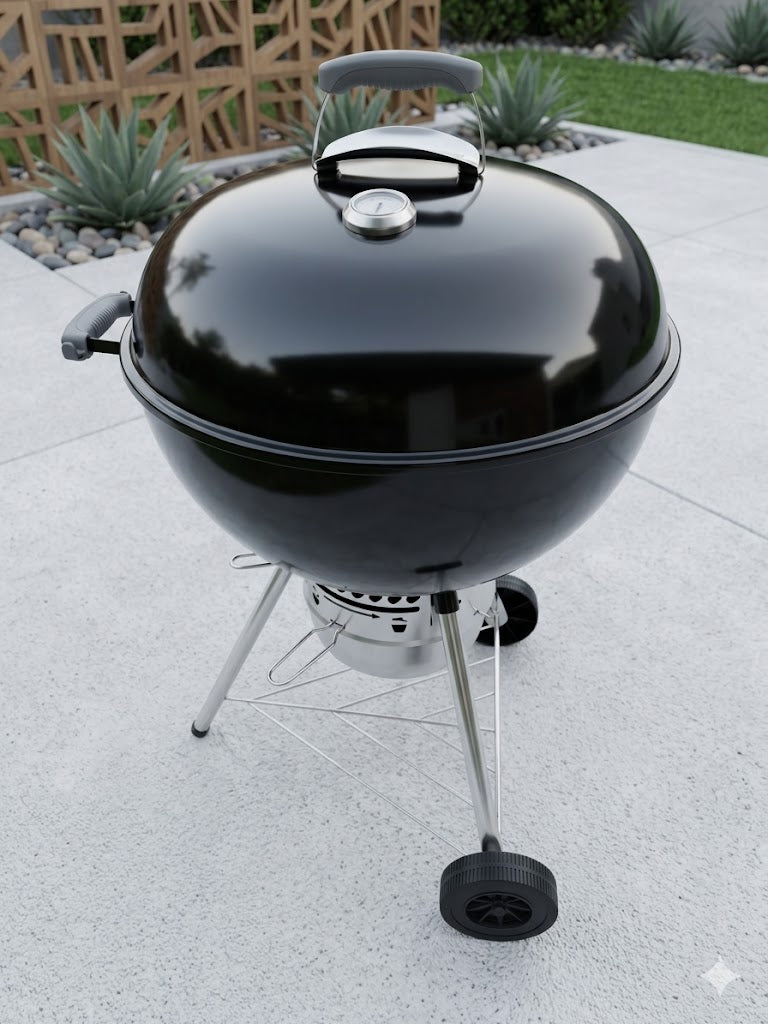 22" Black Charcoal Kettle Grill