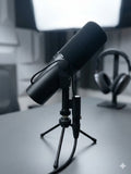 Professional Studio Dynamic Microphone with Integrated Inline Booster